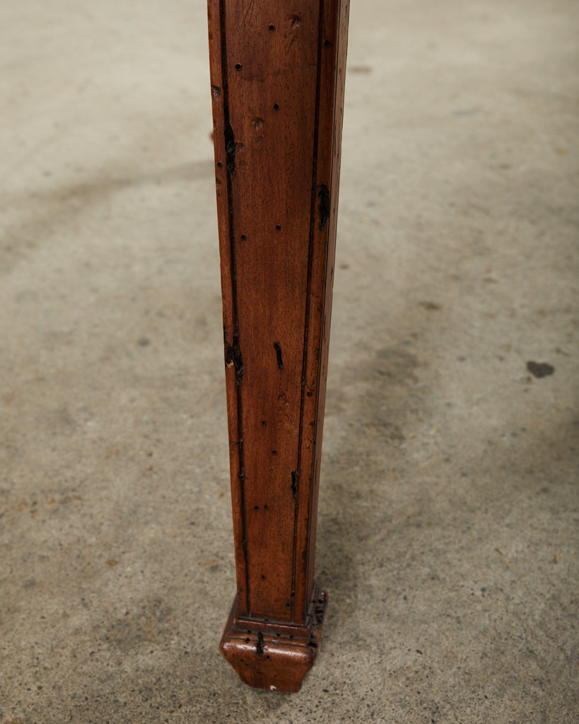 Set of Six Italian Chippendale Style Walnut Dining Chairs