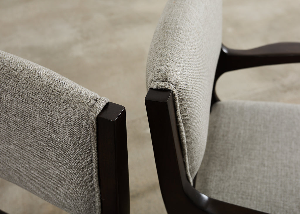 Set of Four Carlo De Carli Walnut Dining Armchairs