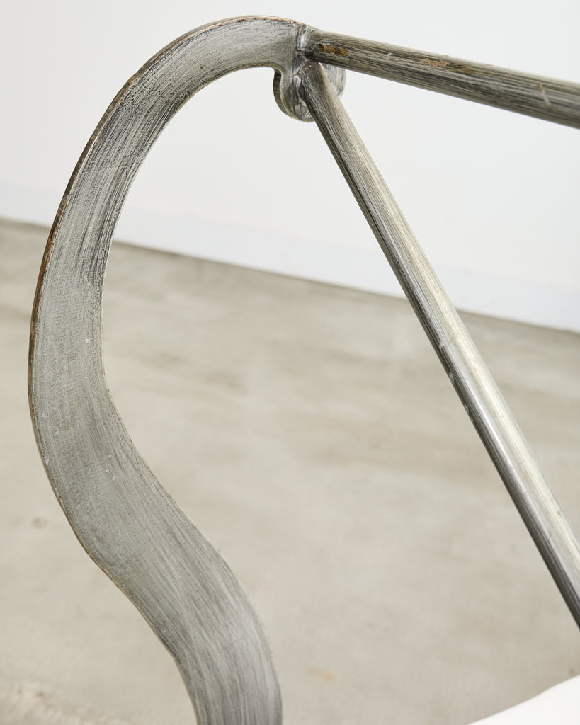 French Neoclassical Directoire Style Iron Sleigh-Form Daybed