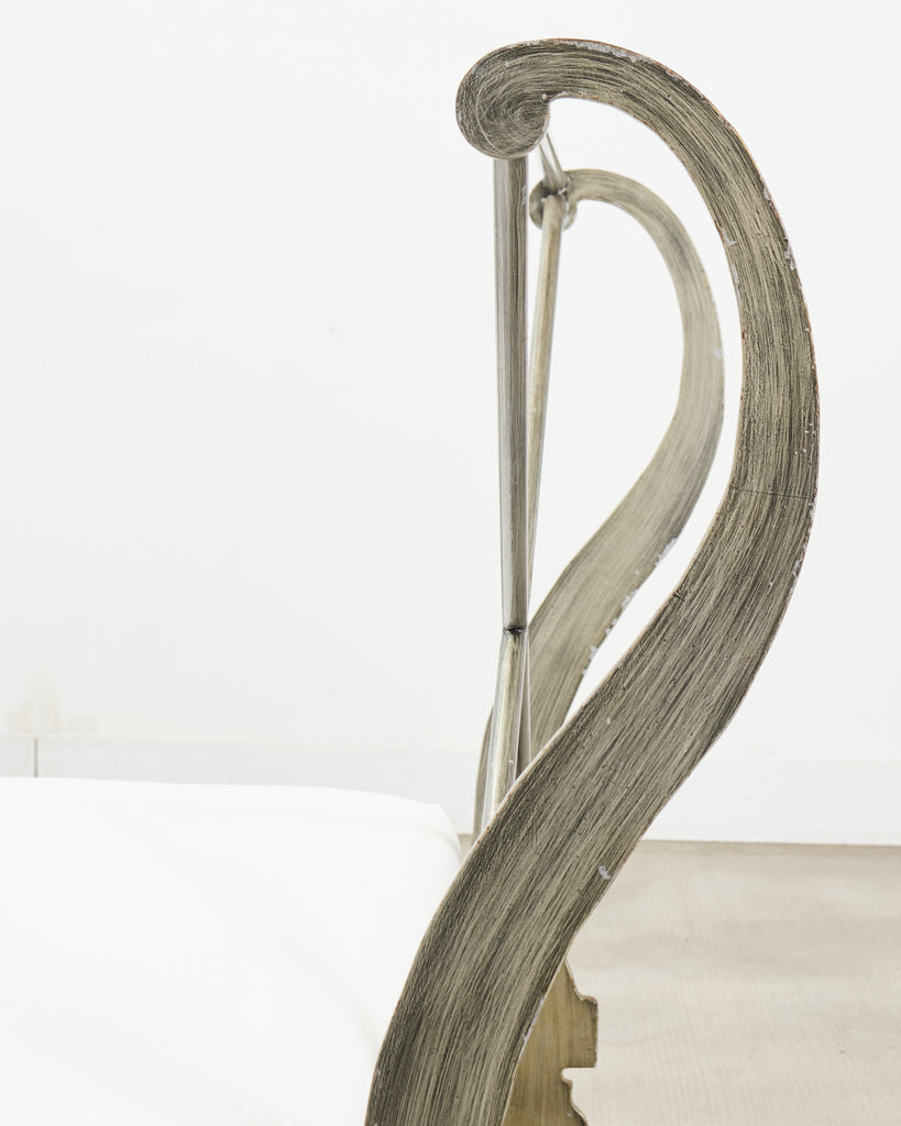 French Neoclassical Directoire Style Iron Sleigh-Form Daybed
