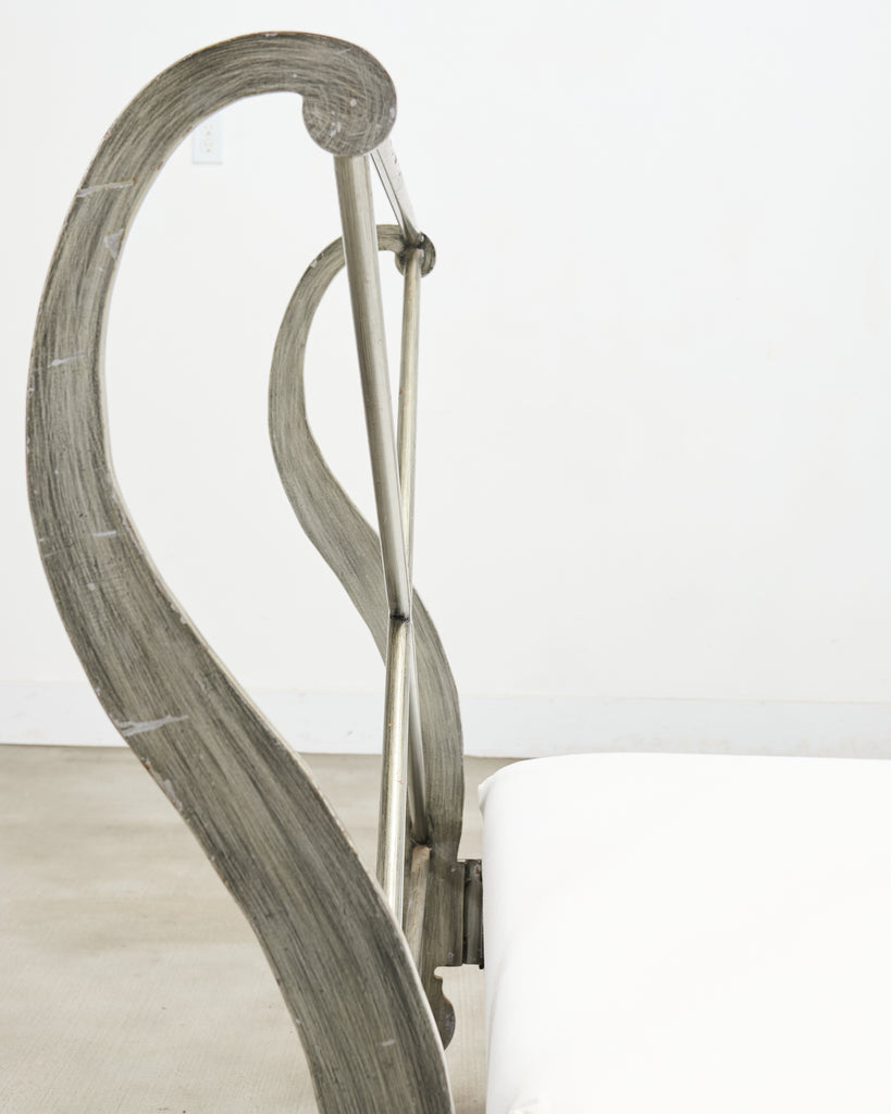 French Neoclassical Directoire Style Iron Sleigh-Form Daybed