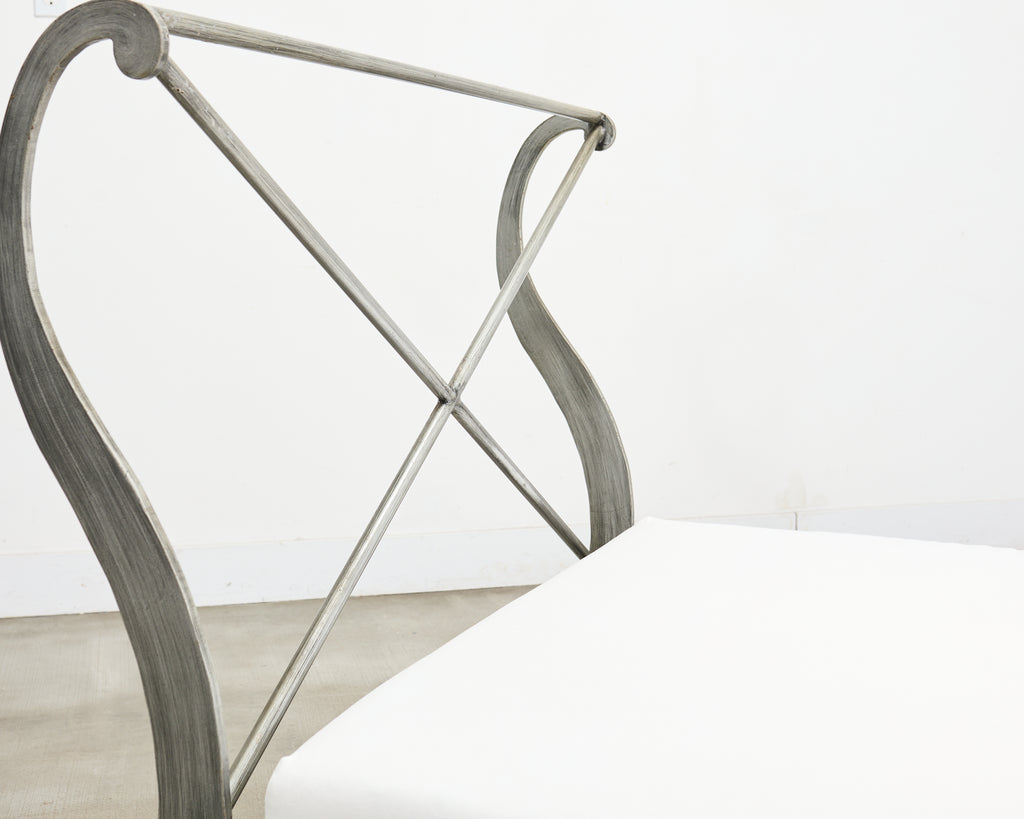 French Neoclassical Directoire Style Iron Sleigh-Form Daybed