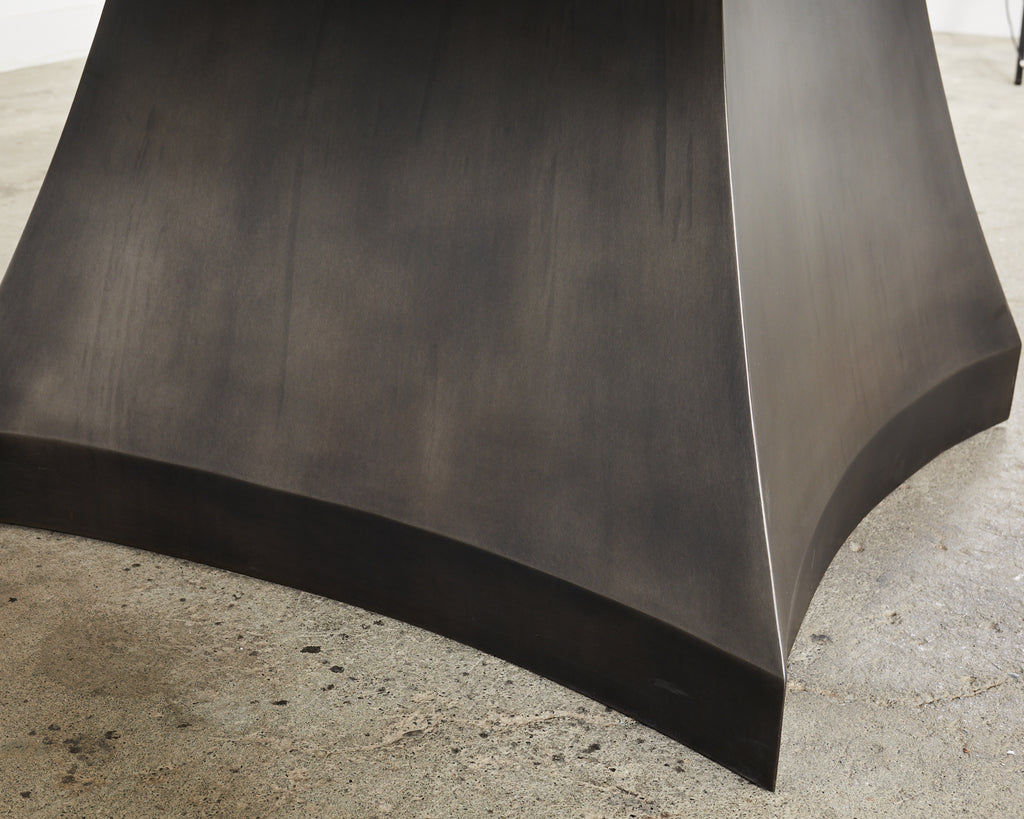 Sally Sirkin Lewis Round Iron Pedestal Dining Center Table