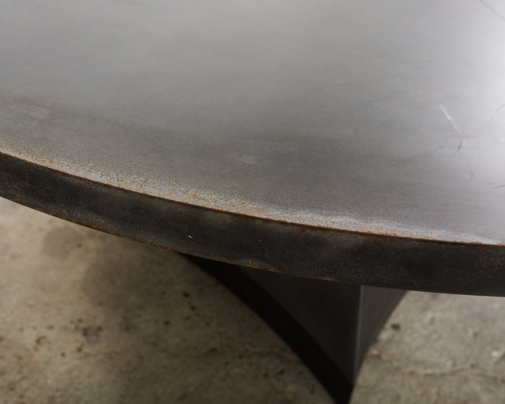 Sally Sirkin Lewis Round Iron Pedestal Dining Center Table