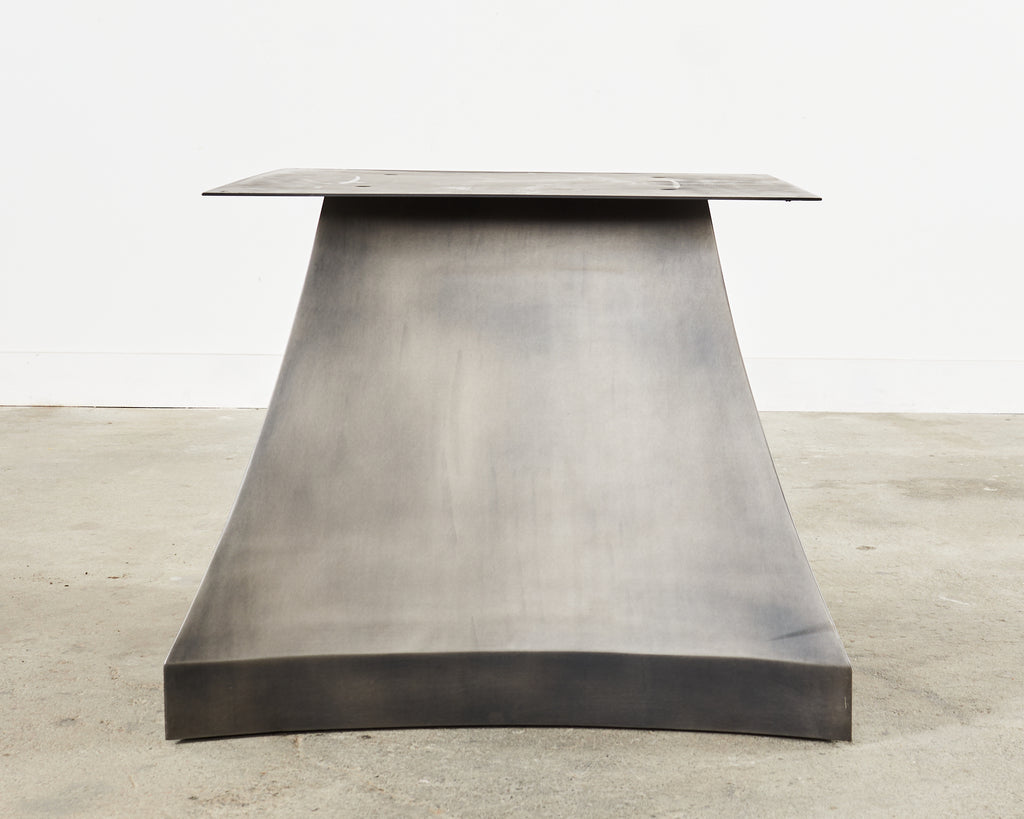 Sally Sirkin Lewis Round Iron Pedestal Dining Center Table