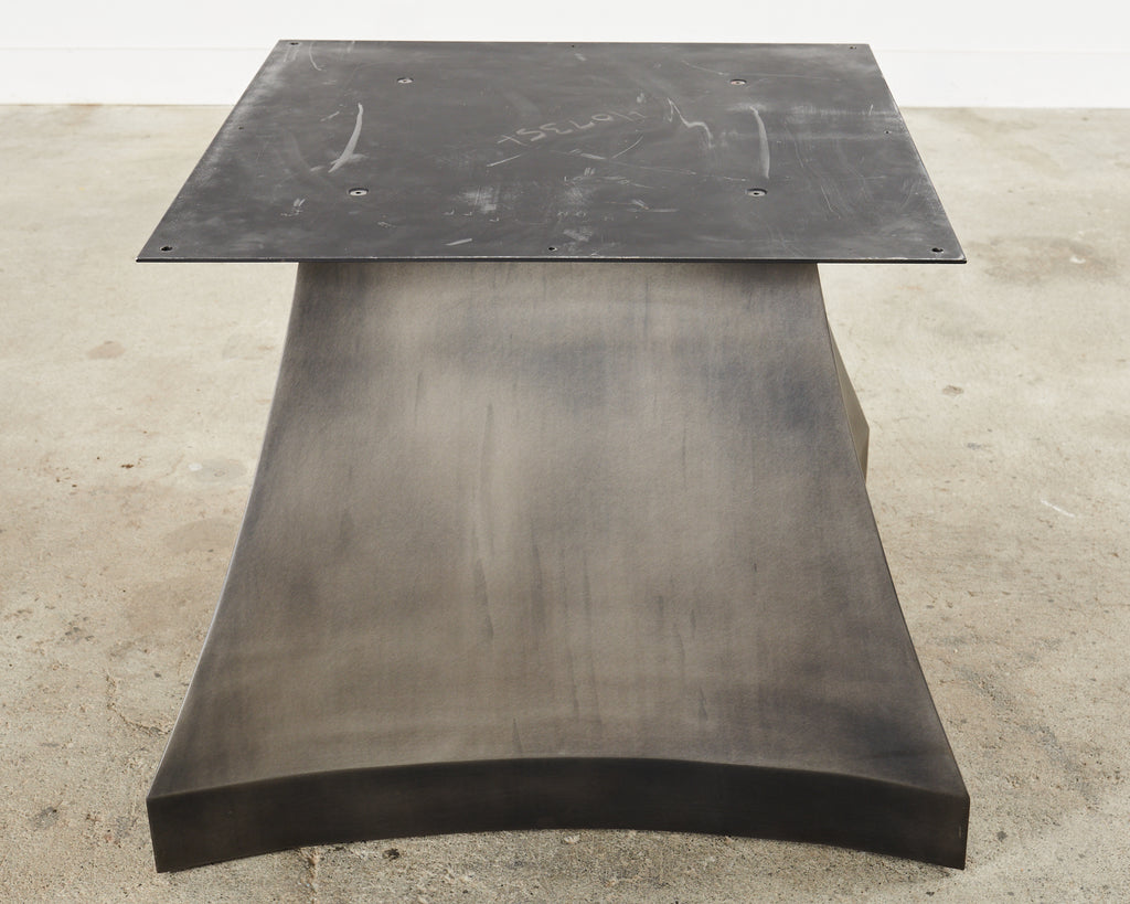 Sally Sirkin Lewis Round Iron Pedestal Dining Center Table