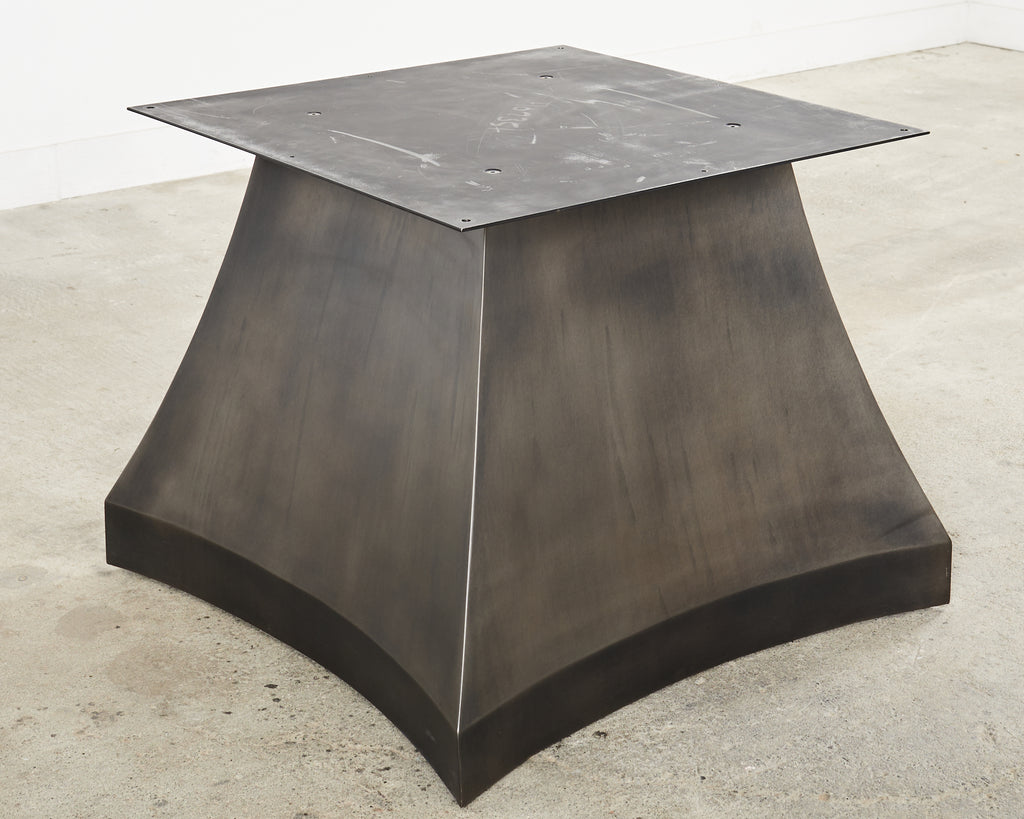 Sally Sirkin Lewis Round Iron Pedestal Dining Center Table
