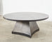 Sally Sirkin Lewis Round Iron Pedestal Dining Center Table