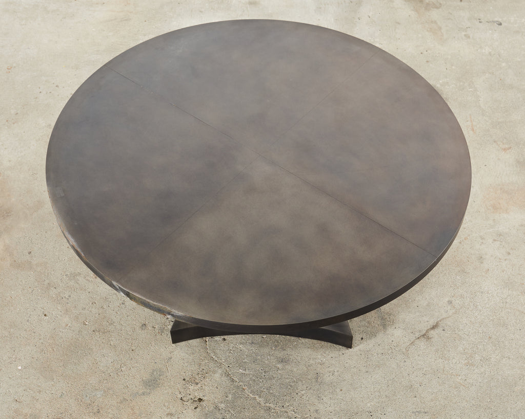 Sally Sirkin Lewis Round Iron Pedestal Dining Center Table