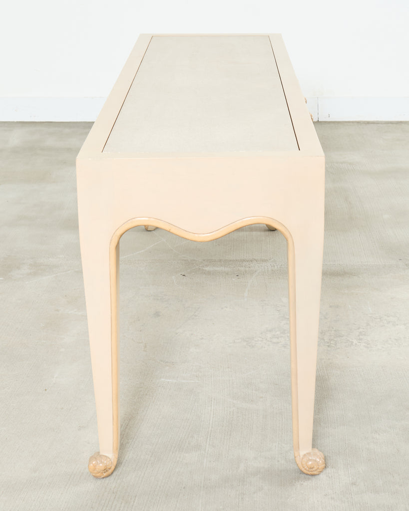 Sally Sirkin J. Robert Scott Travertine Snail Console Table