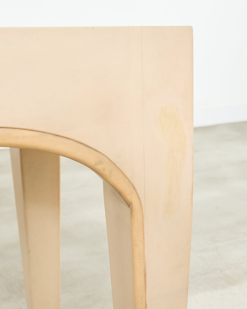 Sally Sirkin J. Robert Scott Travertine Snail Console Table