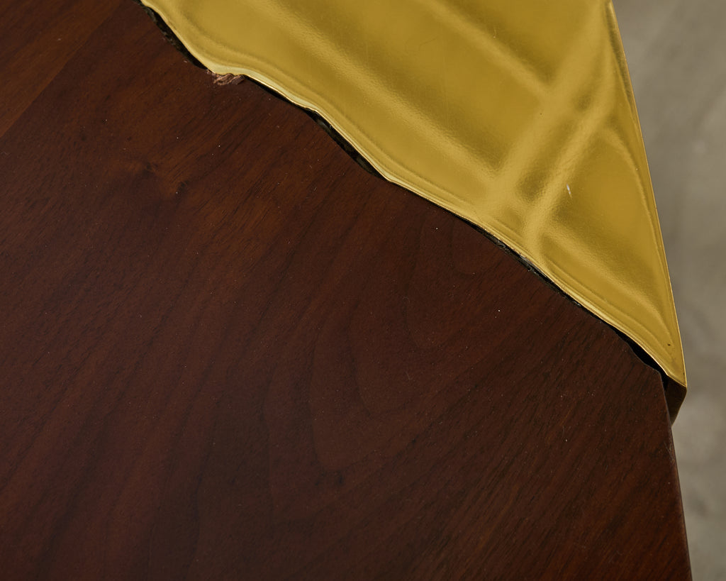 JP Molyneux Studio Walnut Brass Dining Center Table