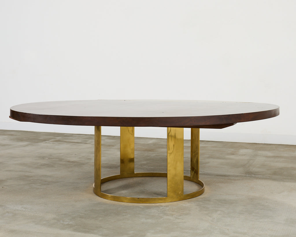 JP Molyneux Studio Walnut Brass Dining Center Table