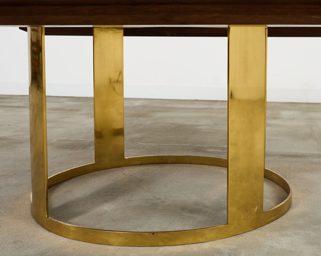 JP Molyneux Studio Walnut Brass Dining Center Table