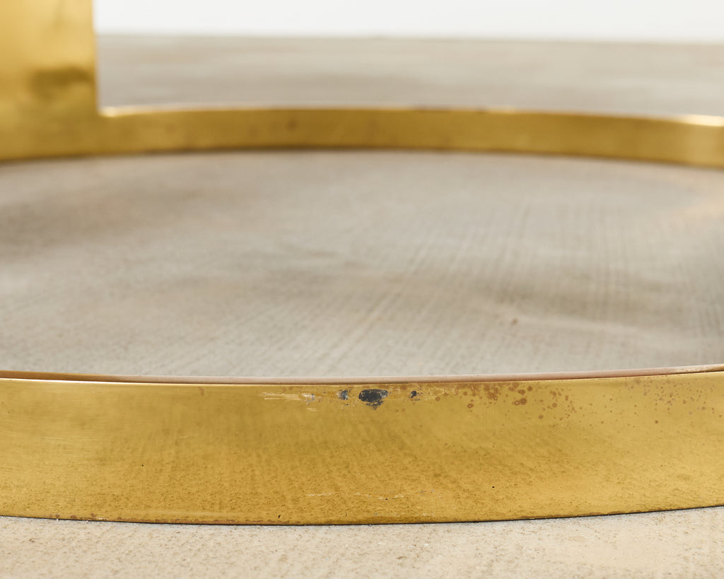 JP Molyneux Studio Walnut Brass Dining Center Table