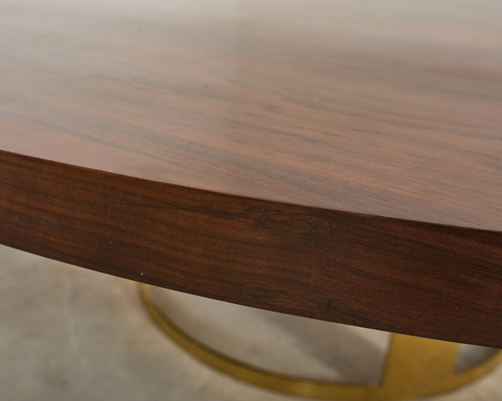 JP Molyneux Studio Walnut Brass Dining Center Table