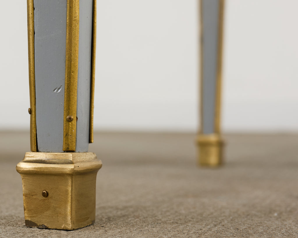 Neoclassical Louis XVI Style Bronze Mounted Marble Top Console Desk