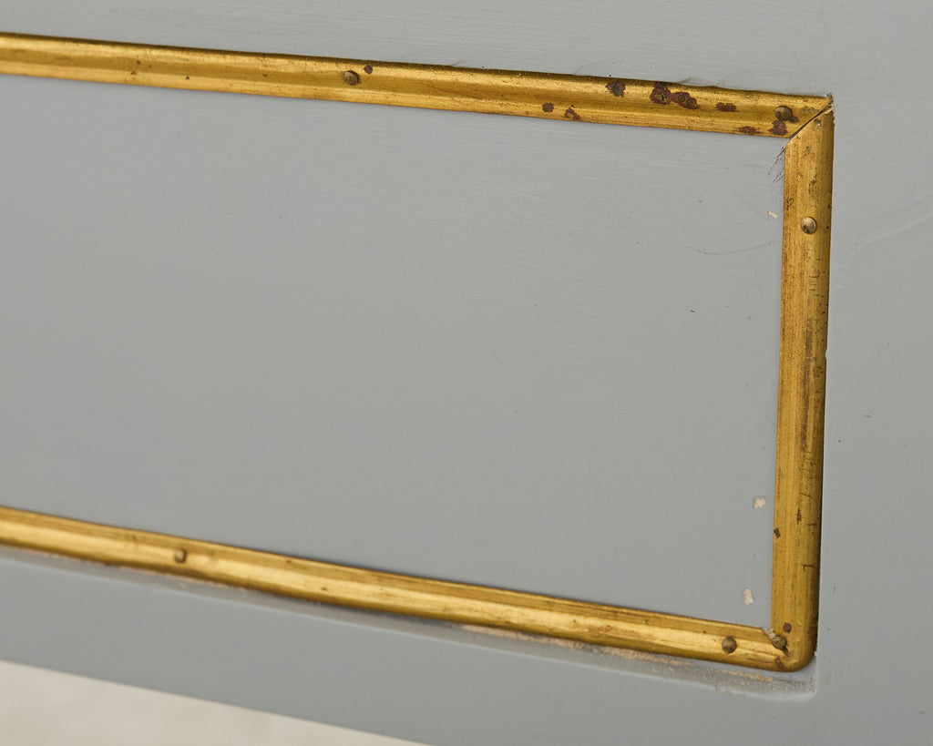 Neoclassical Louis XVI Style Bronze Mounted Marble Top Console Desk