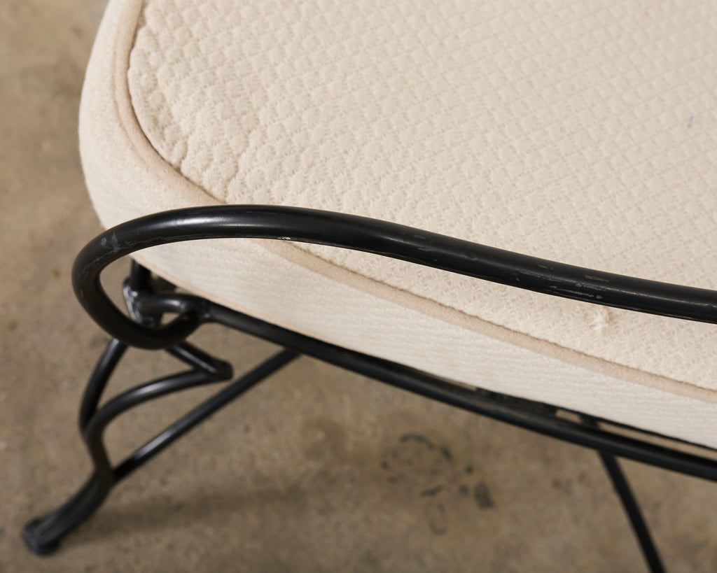 Set of Fourteen Maison Royere Style Iron Garden Dining Chairs