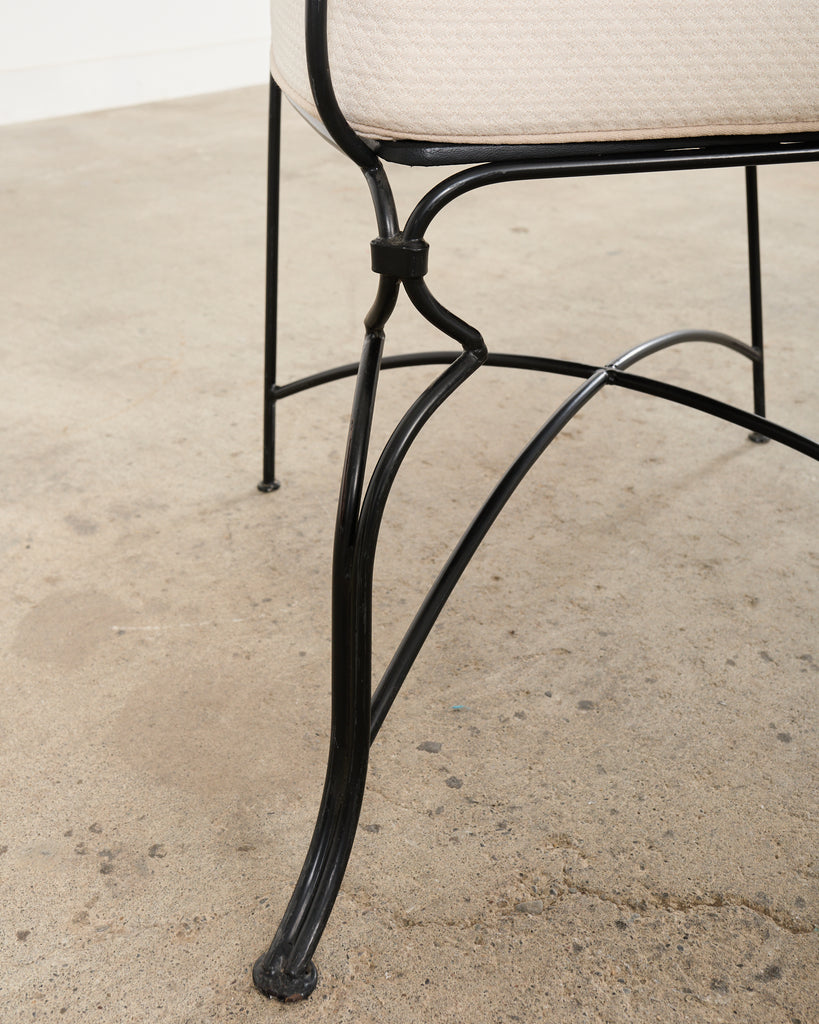 Set of Fourteen Maison Royere Style Iron Garden Dining Chairs