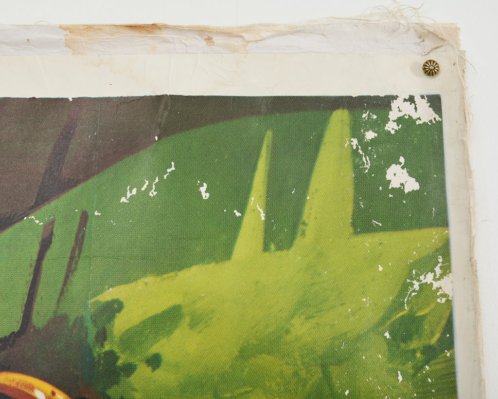 Jungle Cat Disney Movie Poster on Linen 7ft 1960