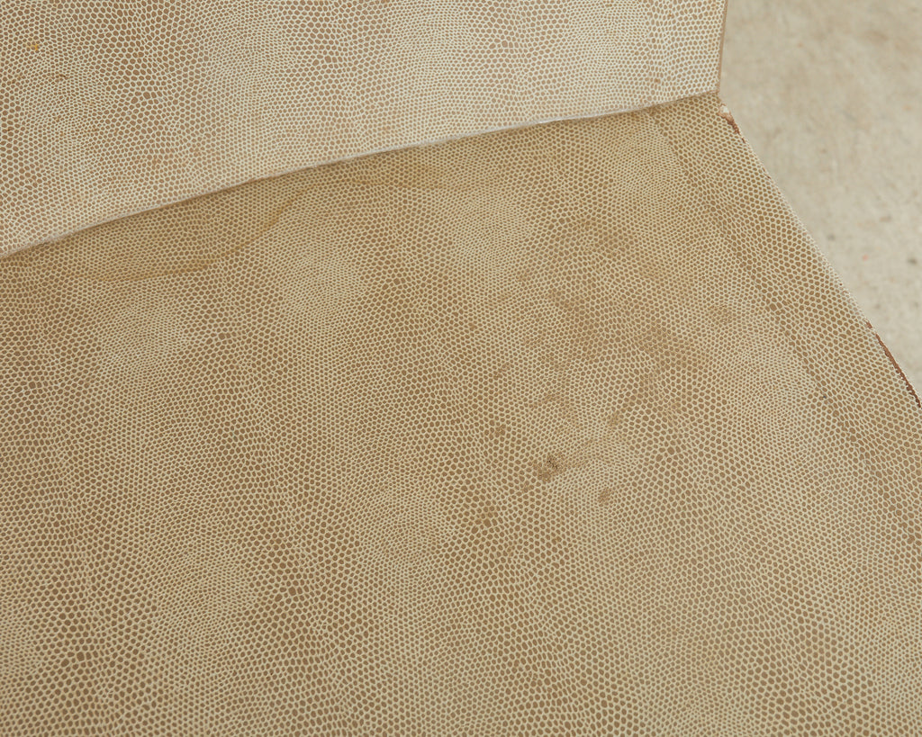 Signed Karl Springer Lizard Leather JMF Chair, 1984