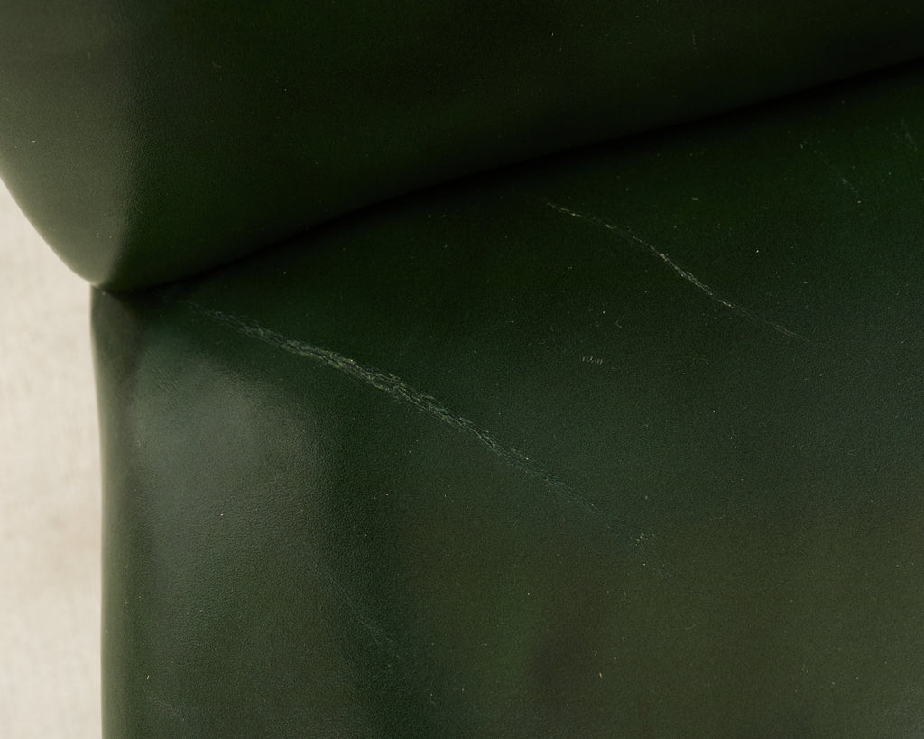 Set Eight Gainsborough Leather Mahogany Library Chairs