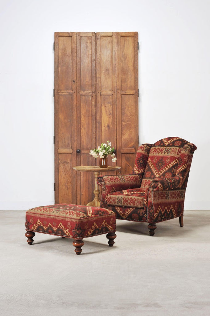 Pair of Rustic 19th C. French Walnut Bifold Wood Doors 9 Ft
