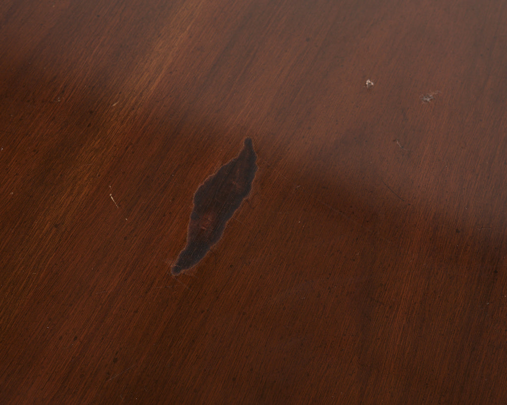 English Georgian Style Banquet Dining Table With Demilune Ends