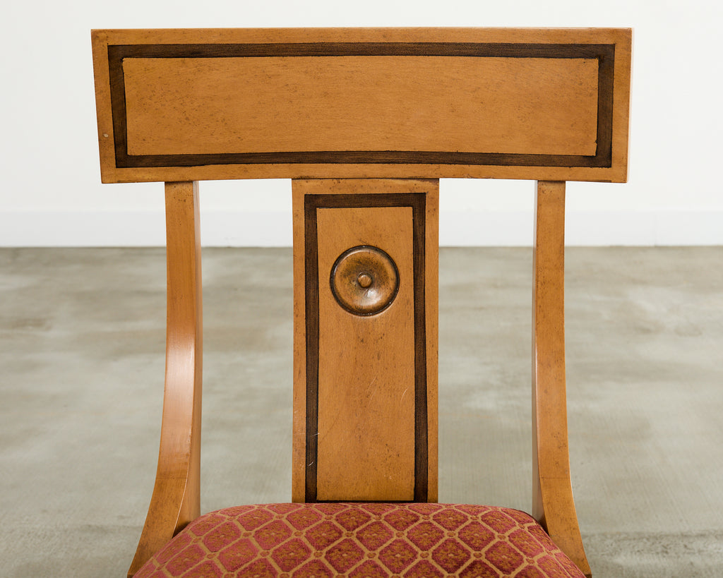 Set of Eight Neoclassical Style Klismos Dining Chairs