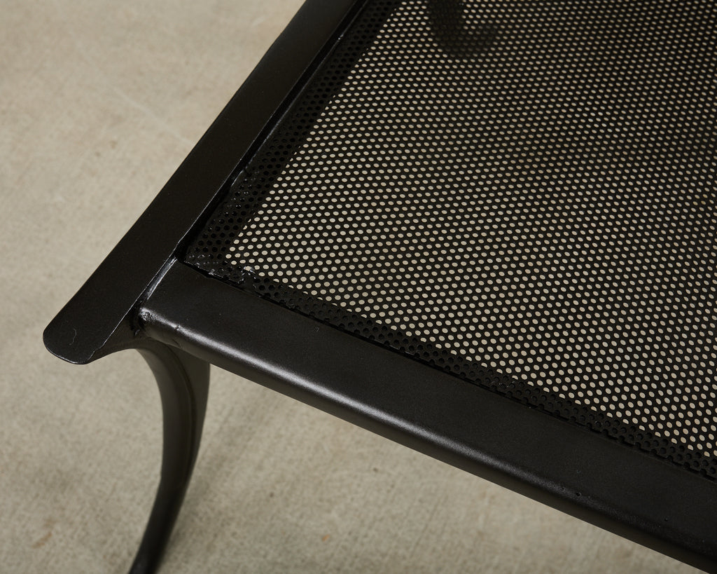 Set Four Michael Taylor Metal Klismos Garden Chairs