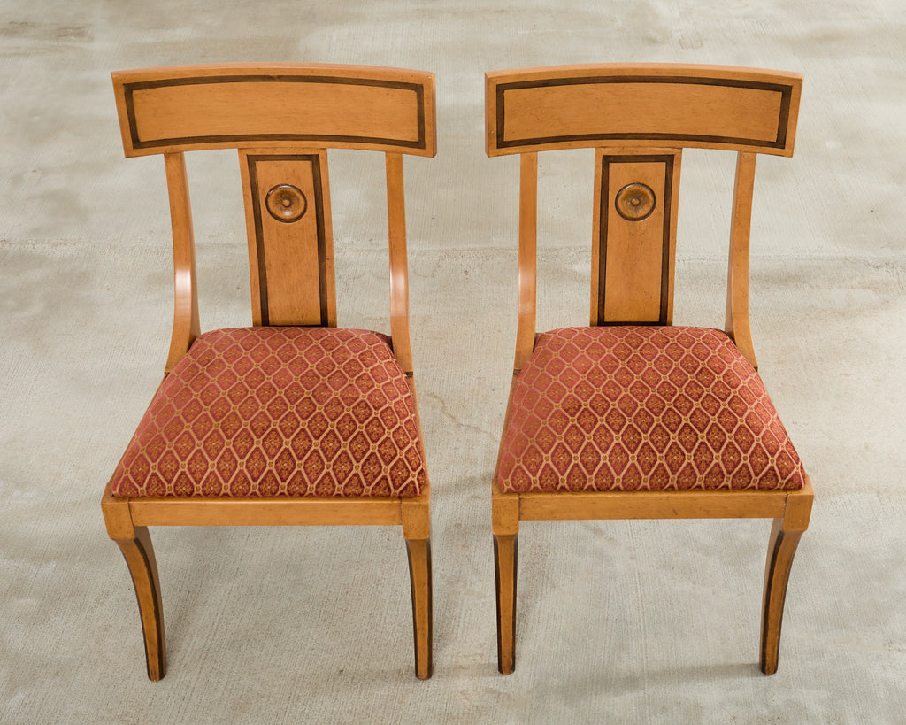 Set of Eight Neoclassical Style Klismos Dining Chairs