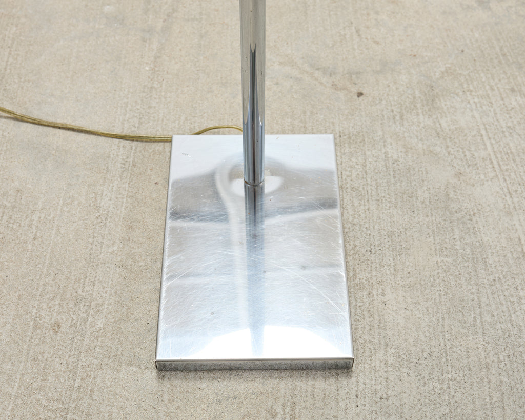 Koch & Lowy OMI Chromed Steel Adjustable Pharmacy Floor Lamp