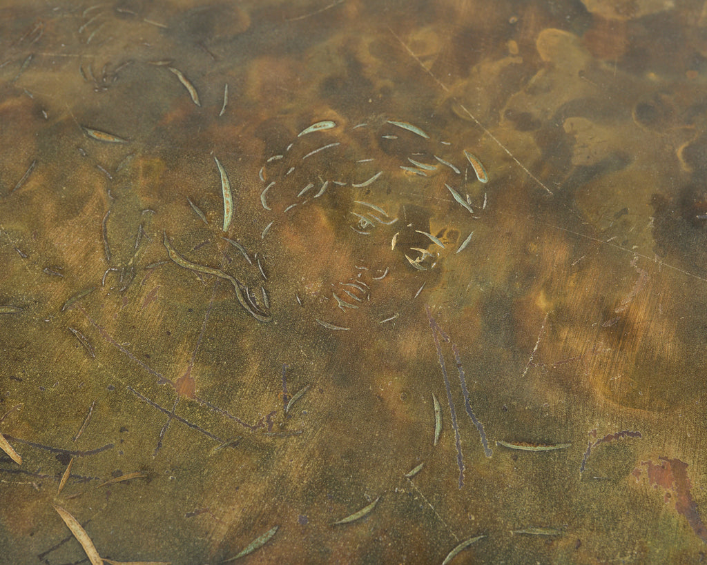 Philip Kelvin LaVerne Creation of Man Bronze Cocktail Table