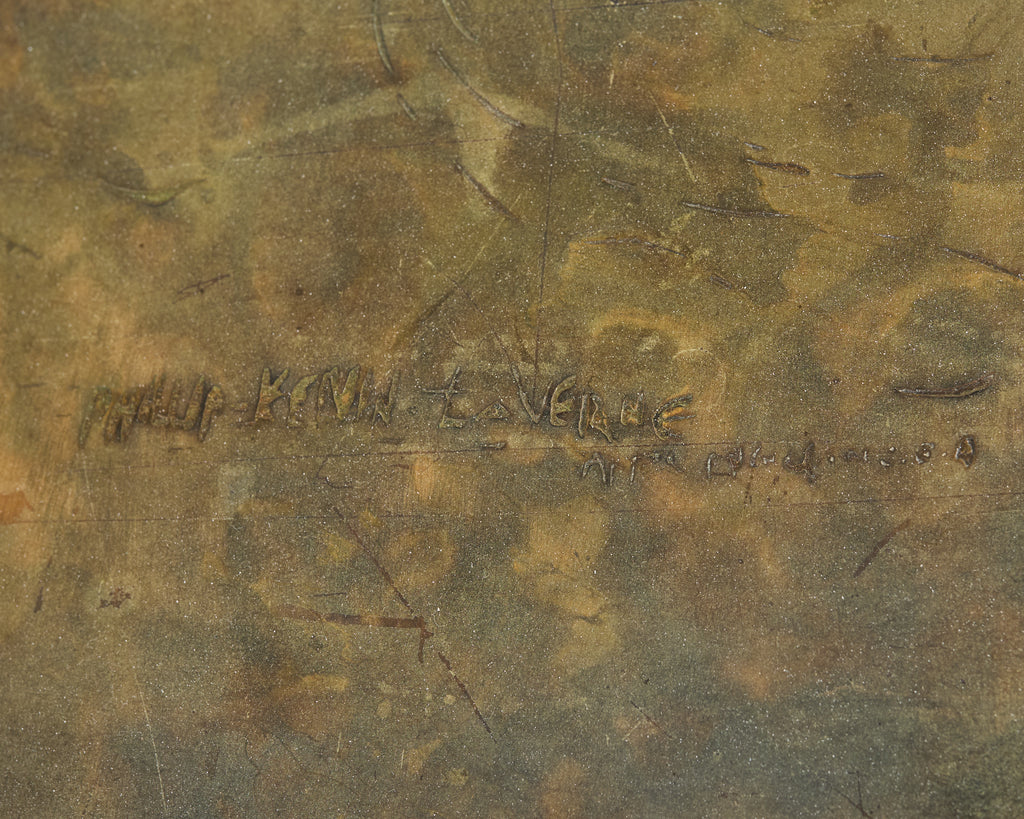 Philip Kelvin LaVerne Creation of Man Bronze Cocktail Table