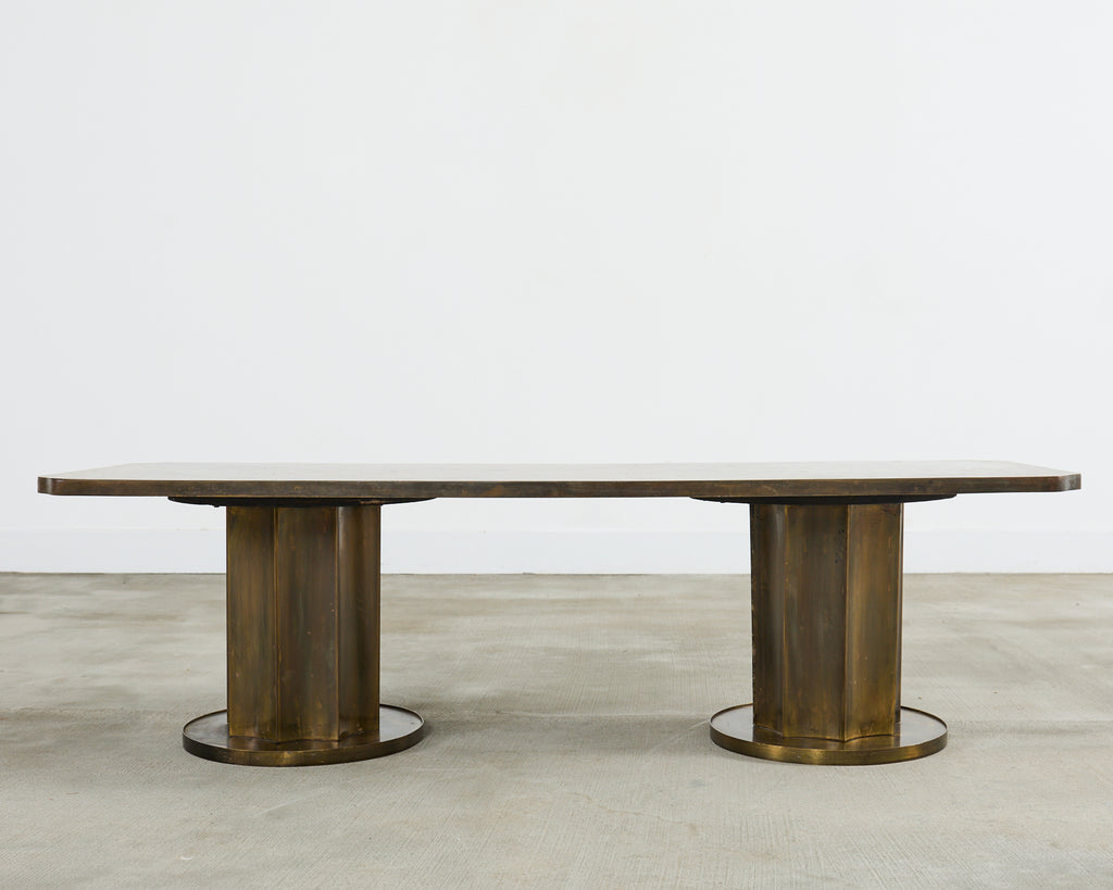 Philip Kelvin LaVerne Creation of Man Bronze Cocktail Table