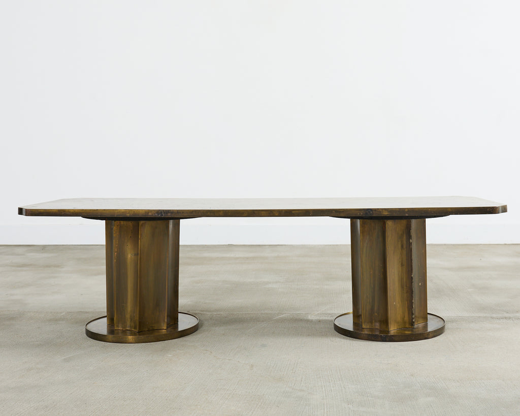 Philip Kelvin LaVerne Creation of Man Bronze Cocktail Table