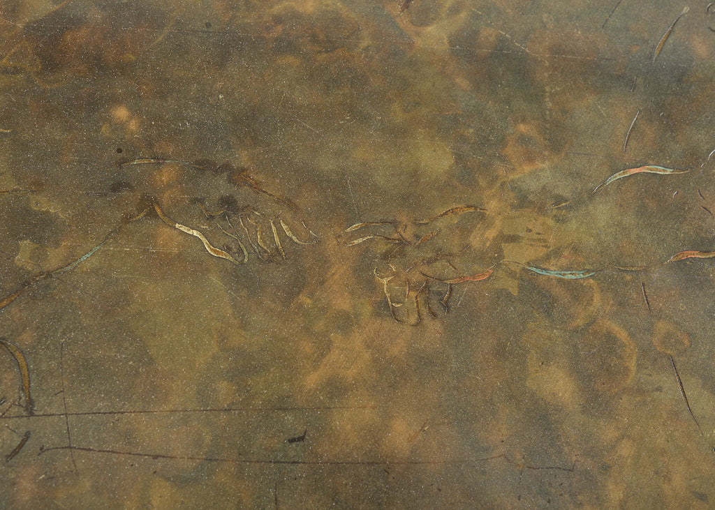 Philip Kelvin LaVerne Creation of Man Bronze Cocktail Table