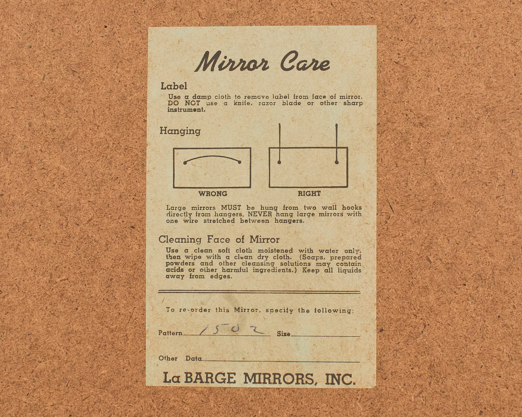 Labarge Hollywood Regency Giltwood Faux Bamboo Cushion Mirror