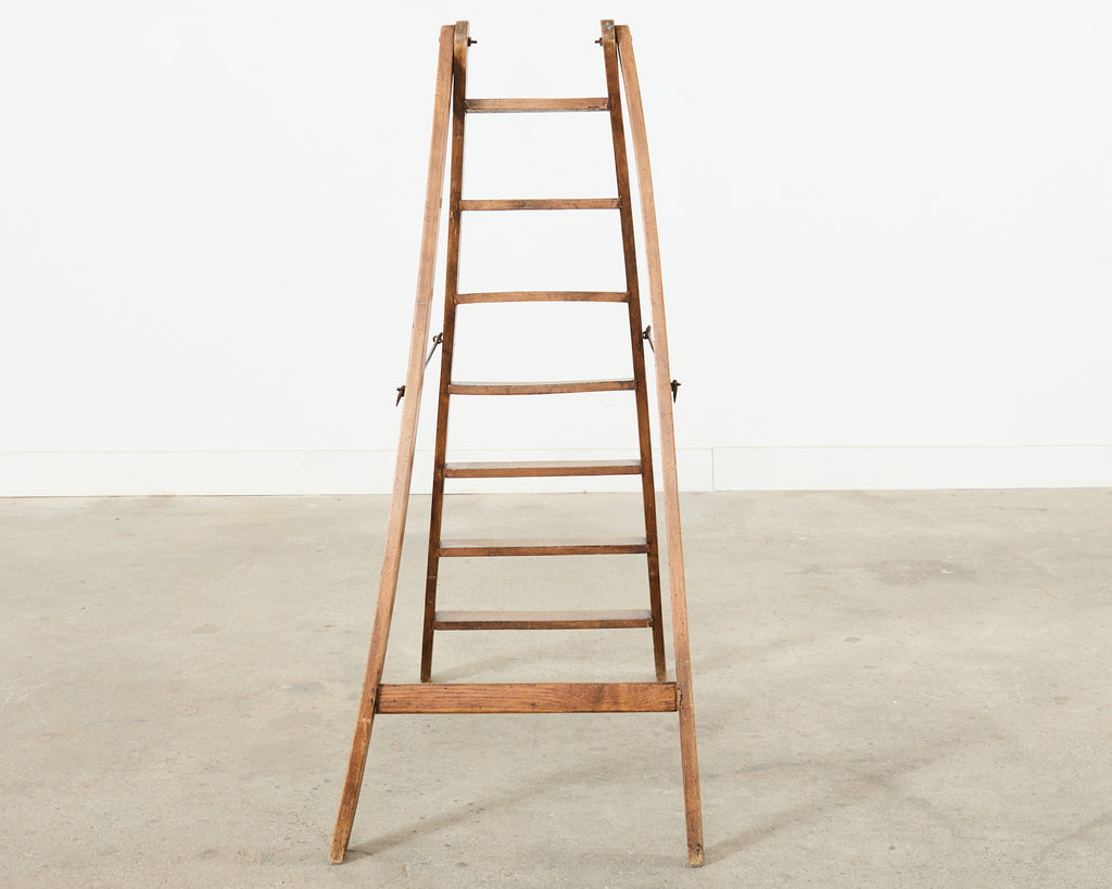 19th Century French Folding Library Step Ladder
