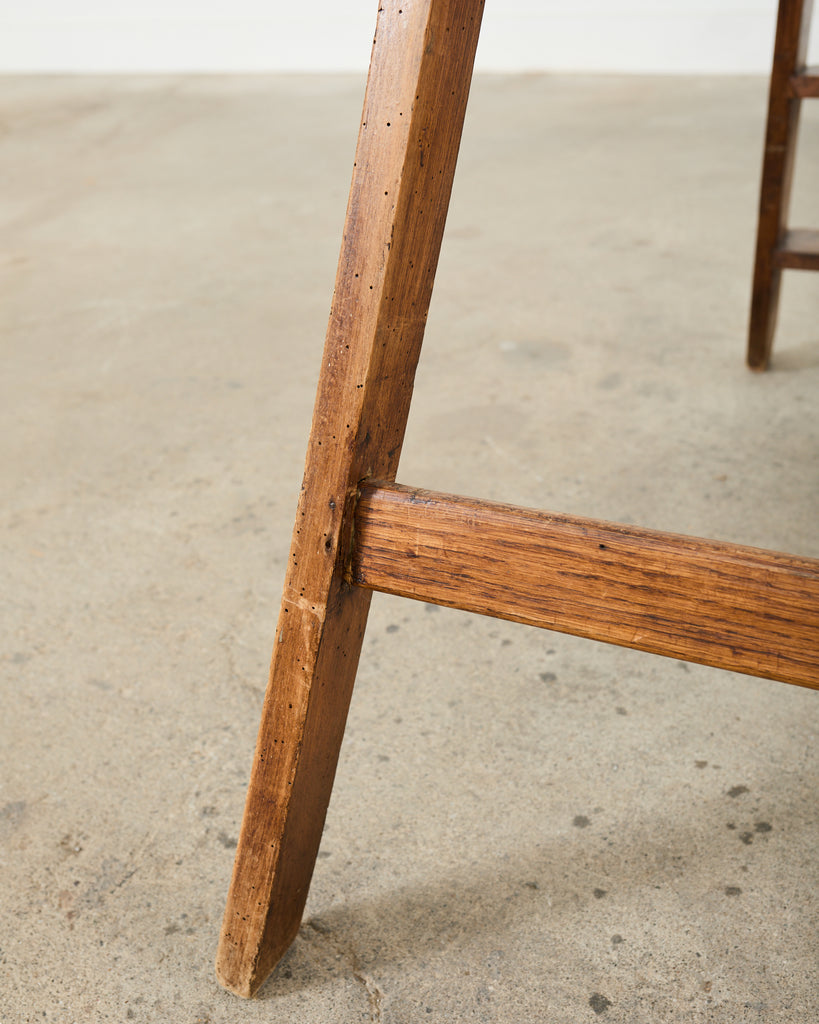 19th Century French Folding Library Step Ladder