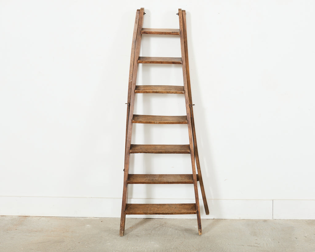19th Century French Folding Library Step Ladder