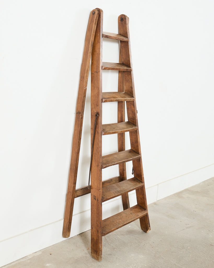 19th Century French Folding Library Step Ladder