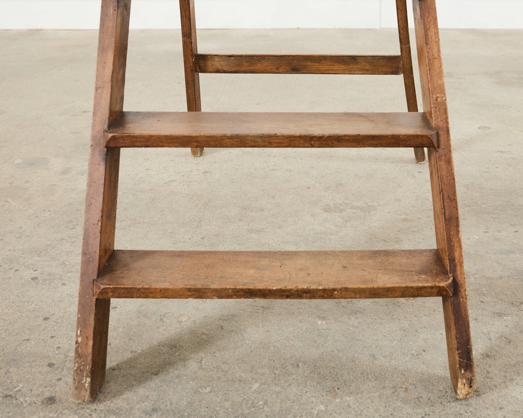 19th Century French Folding Library Step Ladder
