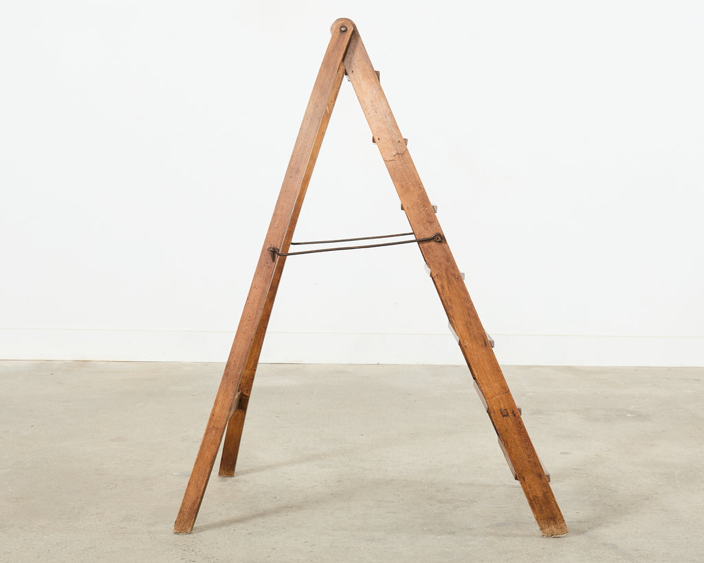 19th Century French Folding Library Step Ladder