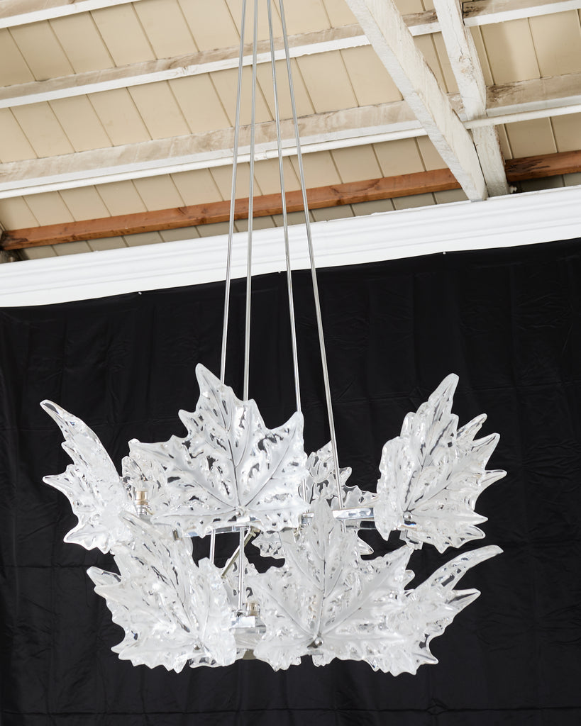 Lalique Champs Élysees 2 Tier Twelve Leaf Chandelier