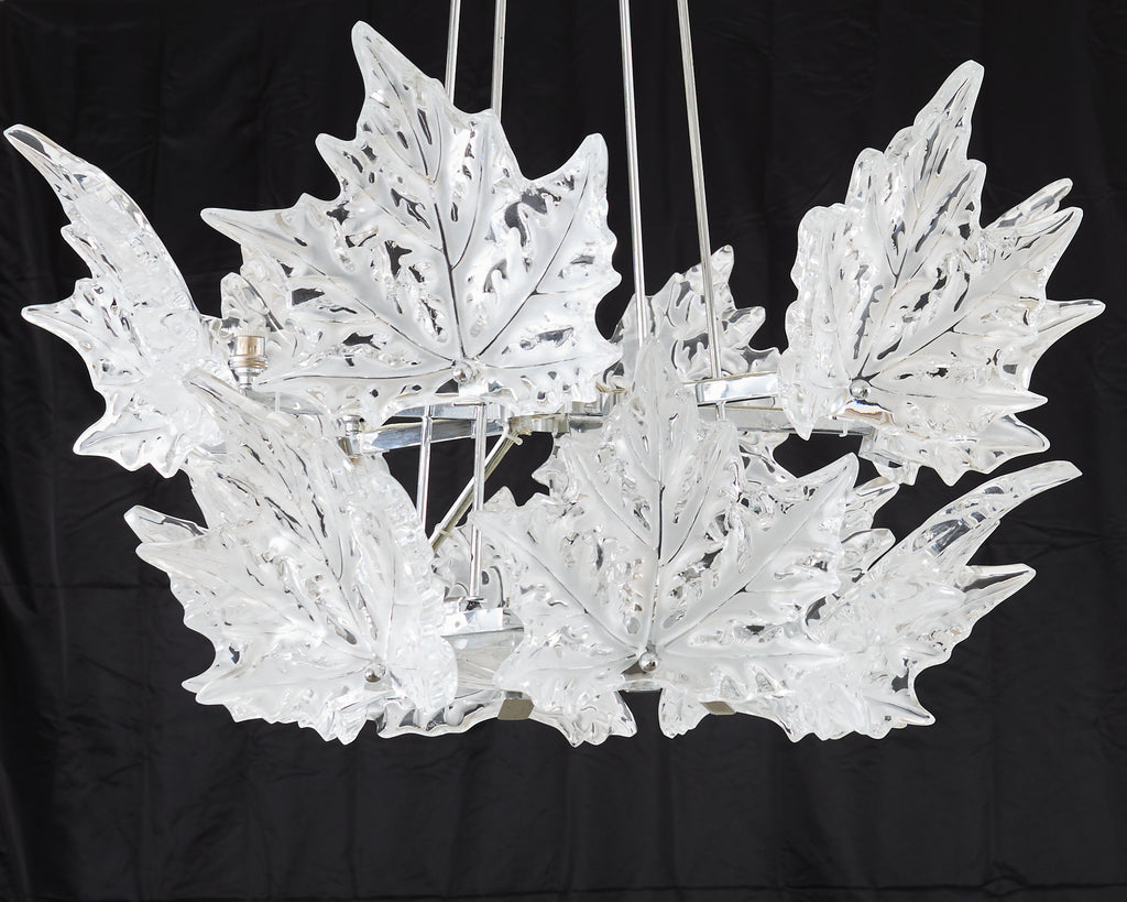 Lalique Champs Élysees 2 Tier Twelve Leaf Chandelier