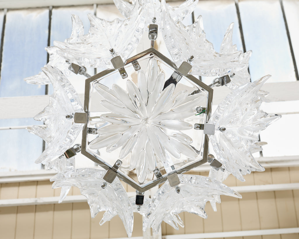 Lalique Champs Élysees 2 Tier Twelve Leaf Chandelier