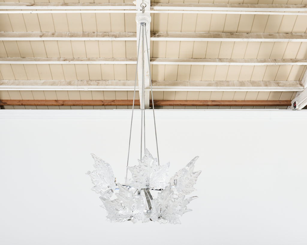 Lalique Champs Élysees 2 Tier Twelve Leaf Chandelier