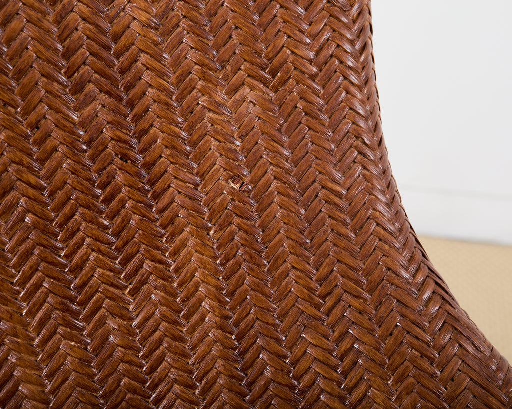 Organic Modern Rattan Wicker Lounge Chair by Lane Venture